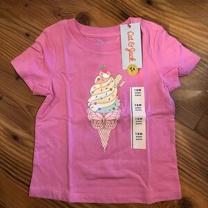 Cat & Jack Pink Ice Cream Cone Tee